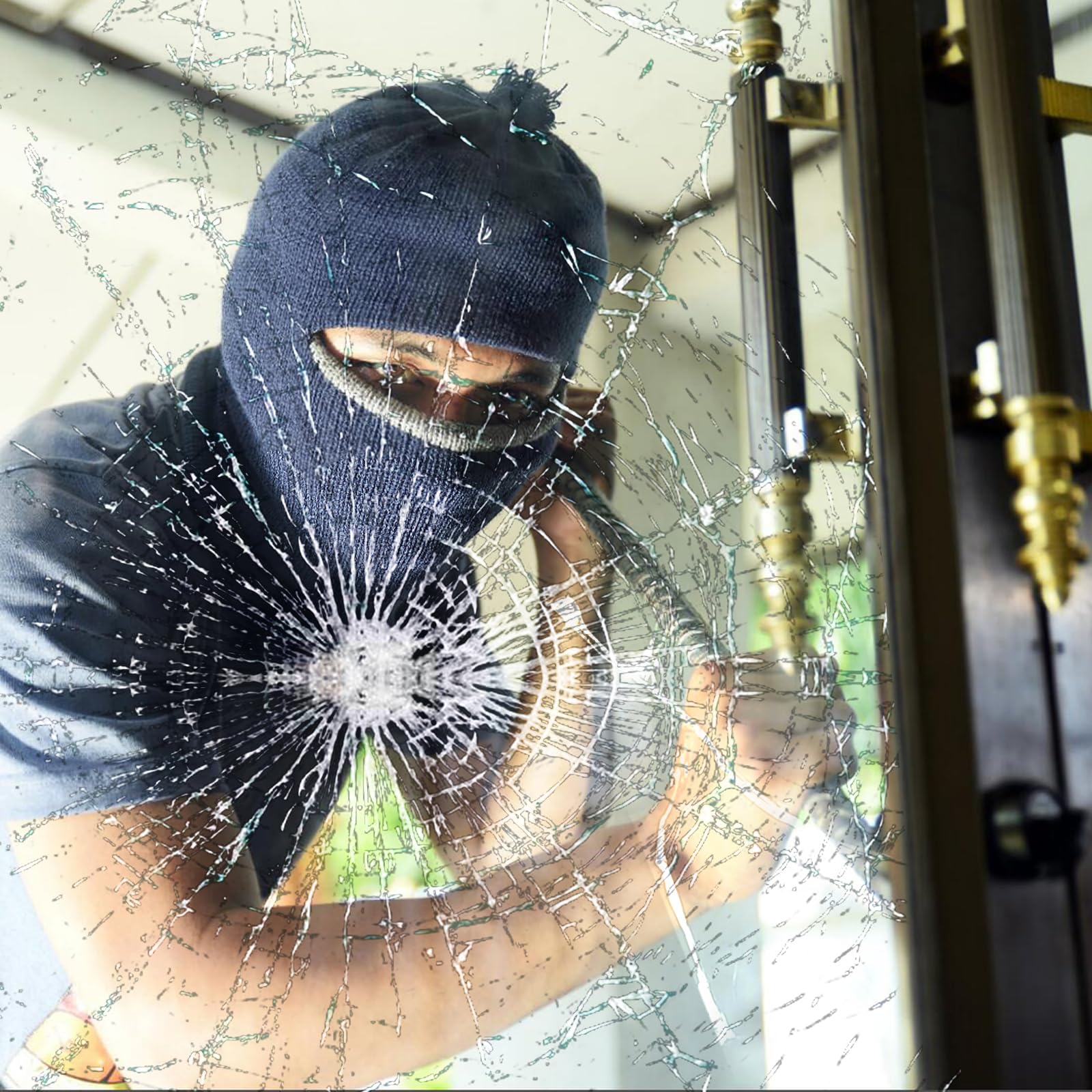 Shackcom Pellicola autoadesiva per finestre, protezione da schegge, pellicola di sicurezza per finestre, per protezione di sicurezza, 30 x 200 cm, trasparente