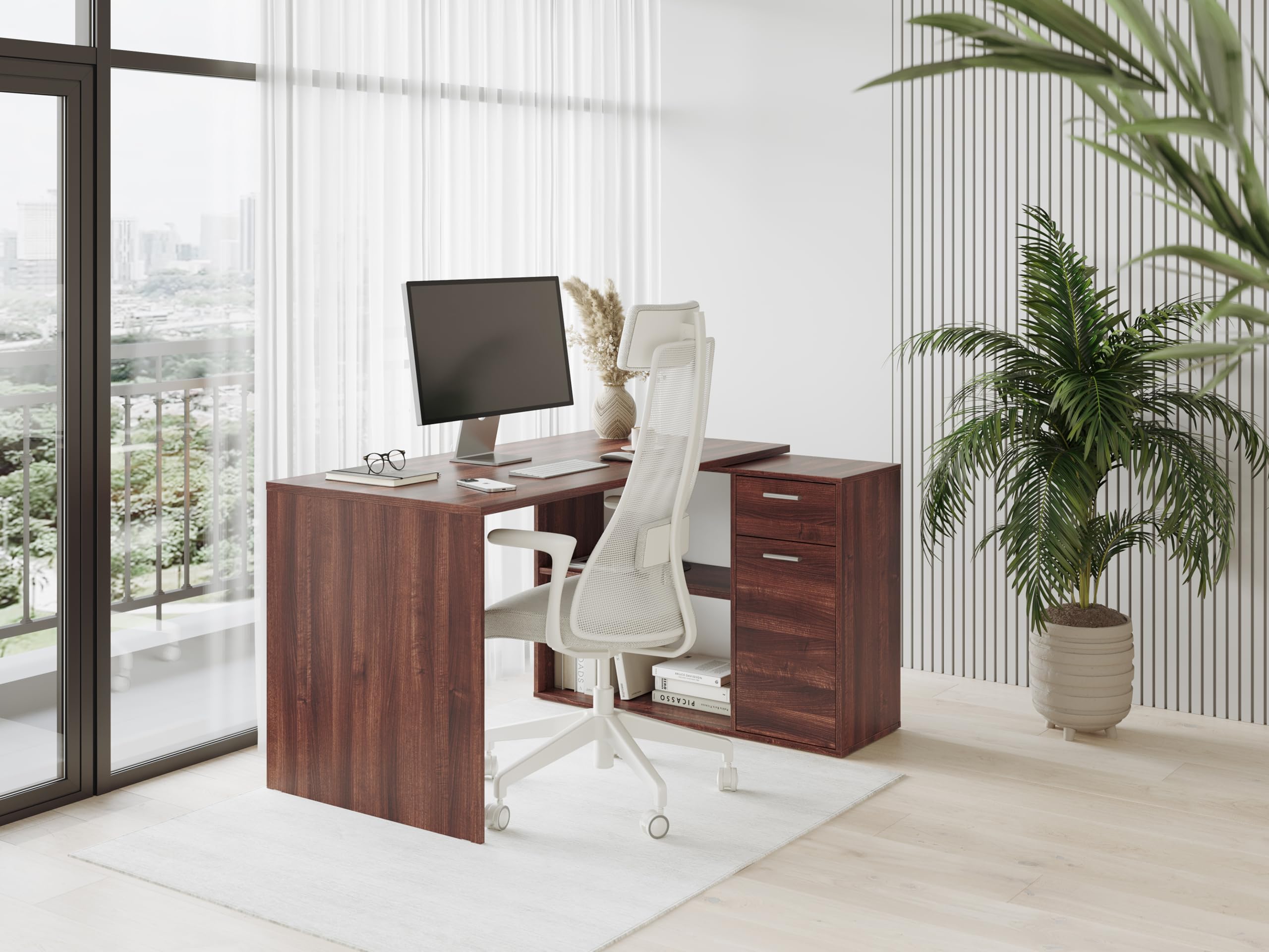 RICOO Hoekbureau, hoekbureau, 137 x 136 x 75 cm