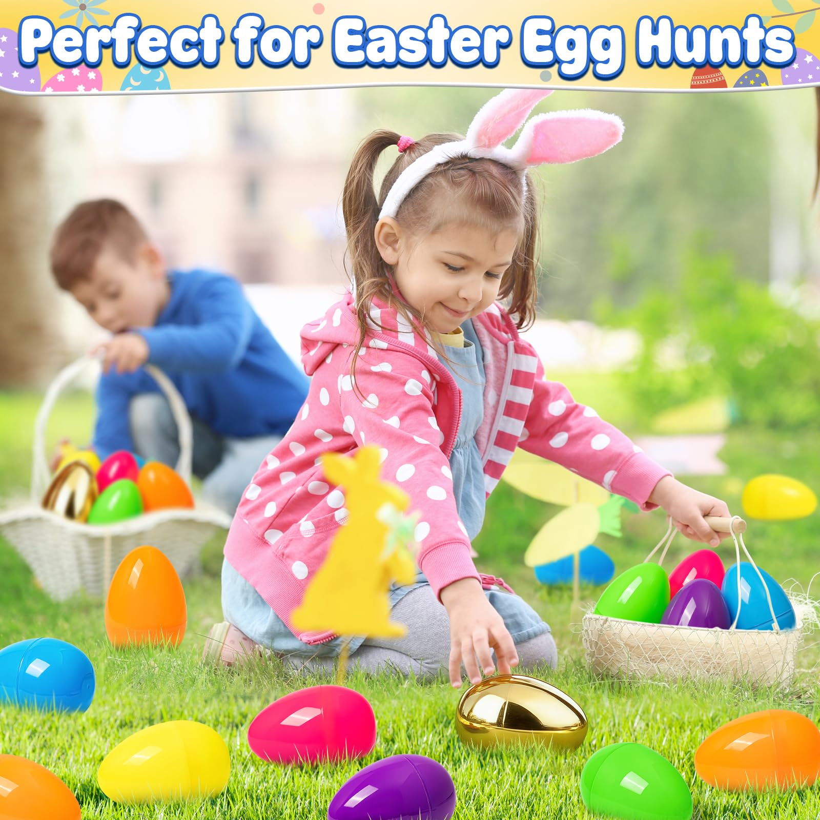 V-Opitos Jumbo-Ostereier, 15,2 cm, große Kunststoff-Ostereier, Großpackung, leere Eier für Ostereiersuche, Überraschungseier, Korbfüller, Oster-Partygeschenk für Kinder, 25 Stück