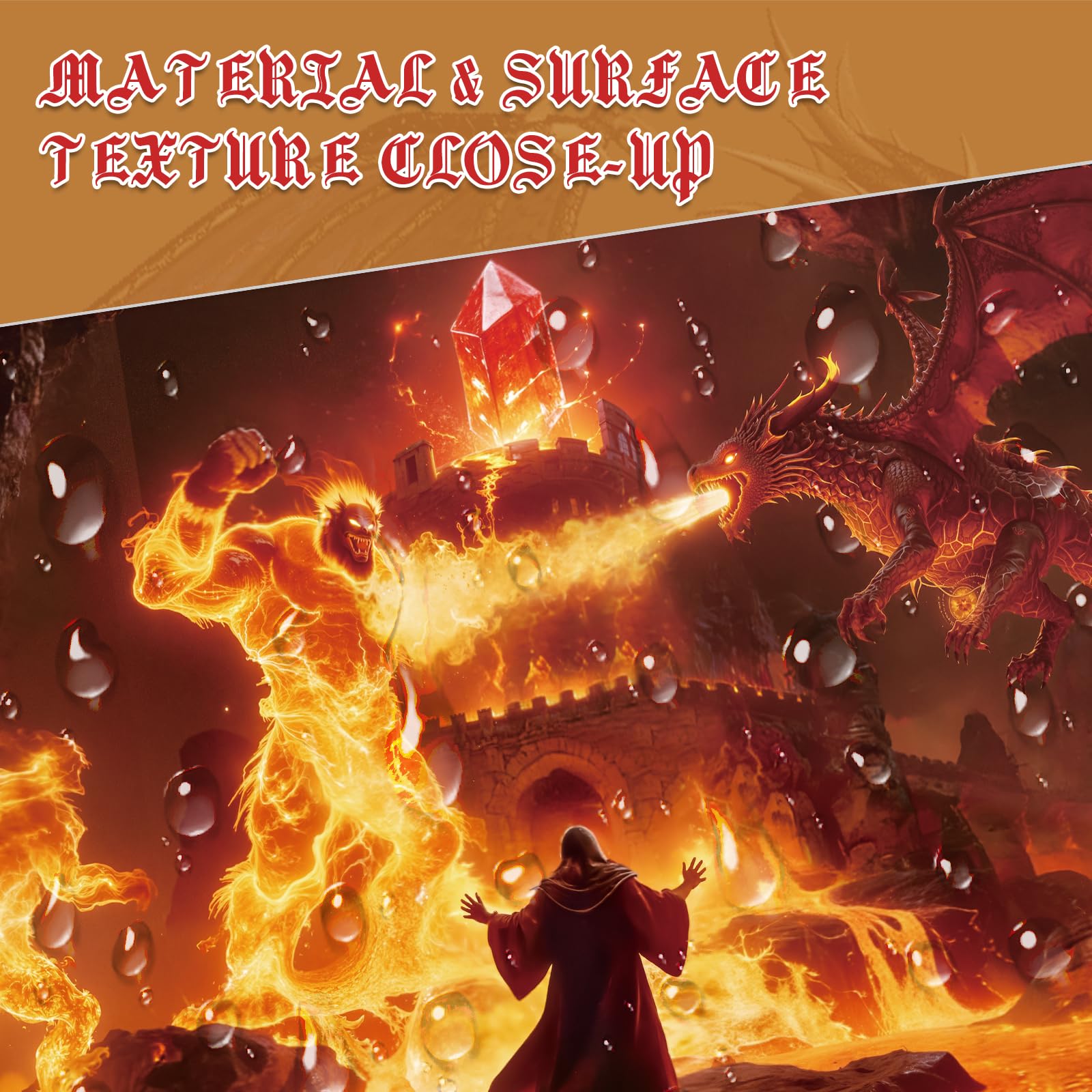 Byhoo Ekran DM 2 sztuki do D&D 5E – Epic Themes akcesoria DND, wodoodporne, wielokrotnego użytku, potrójnie składany, przenośny, format A4, kompatybilny z zasadami rdzenia 5E