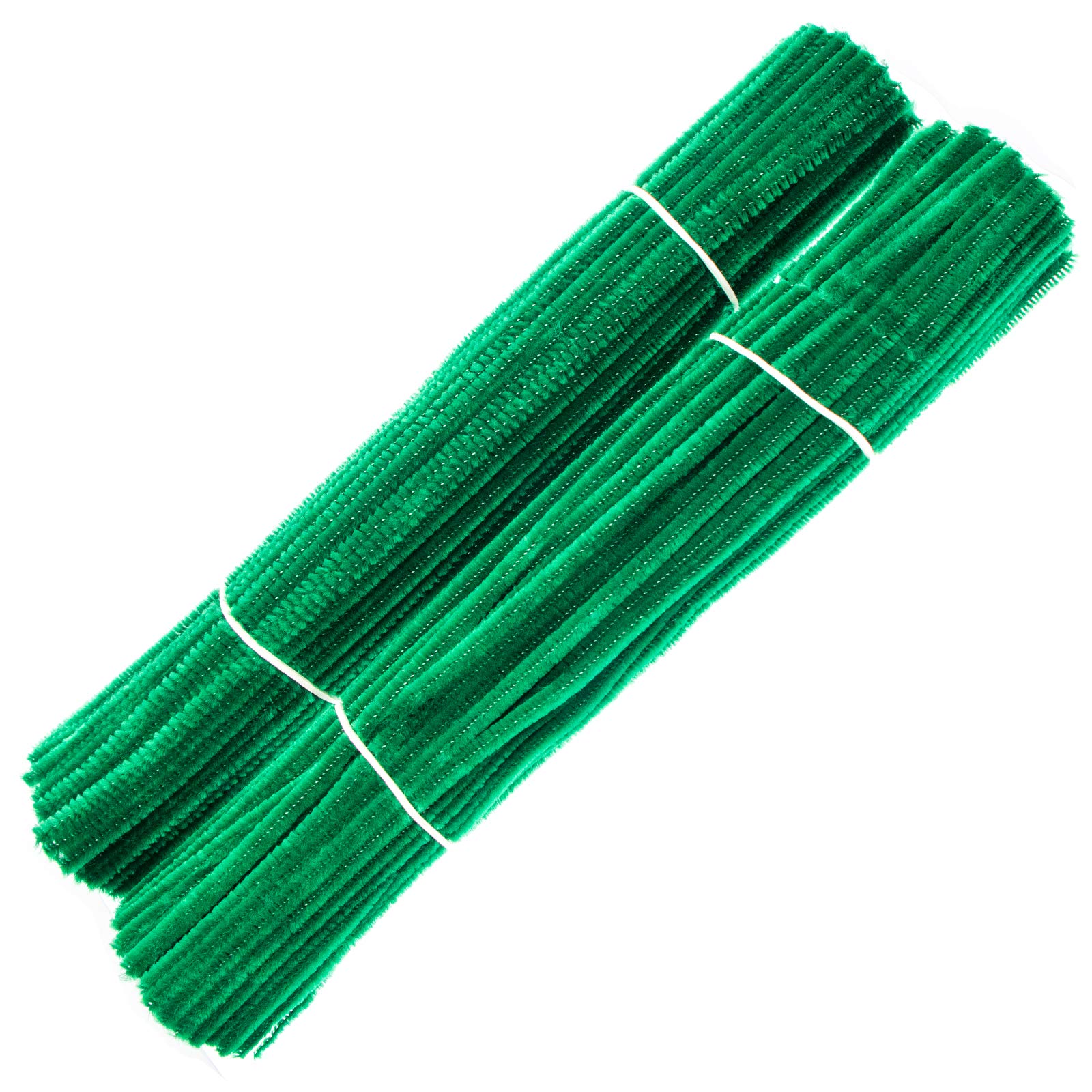 Waycreat 200 Pieces Pipe Cleaners Dark Green Chenille Stem for DIY Art Craft Decorations (6mm x 12 Inch), D:Dark Green,200PCS