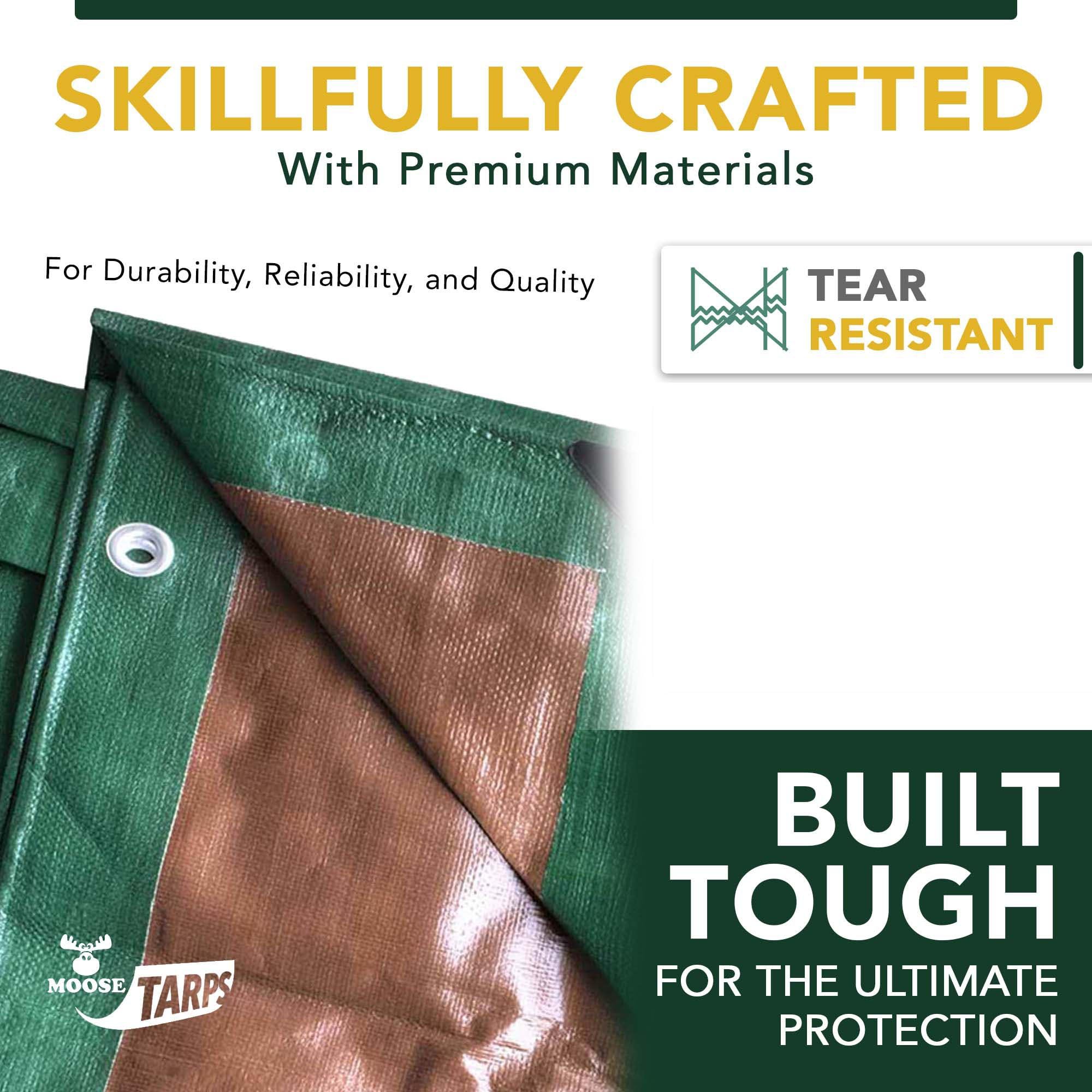 Moose Supply Waterproof Heavy Duty Tarp - for Wood Furniture