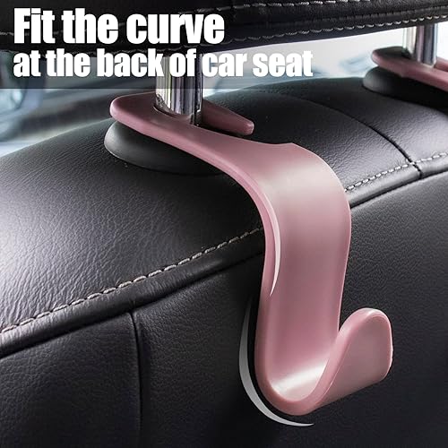 Miniatura 2 de LivTee Gancho para reposacabezas de asiento de automóvil, ganchos de asiento de automóvil, organizador de almacenamiento para accesorios interiores