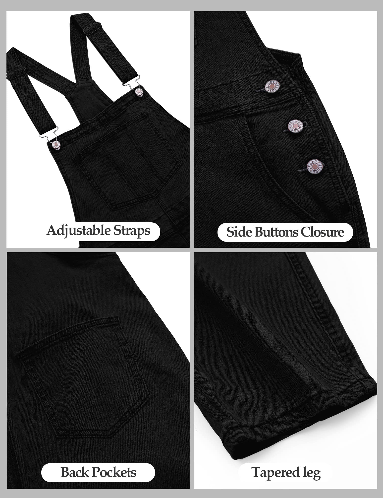 Mono de tela vaquera con bolsillos para mujer informales