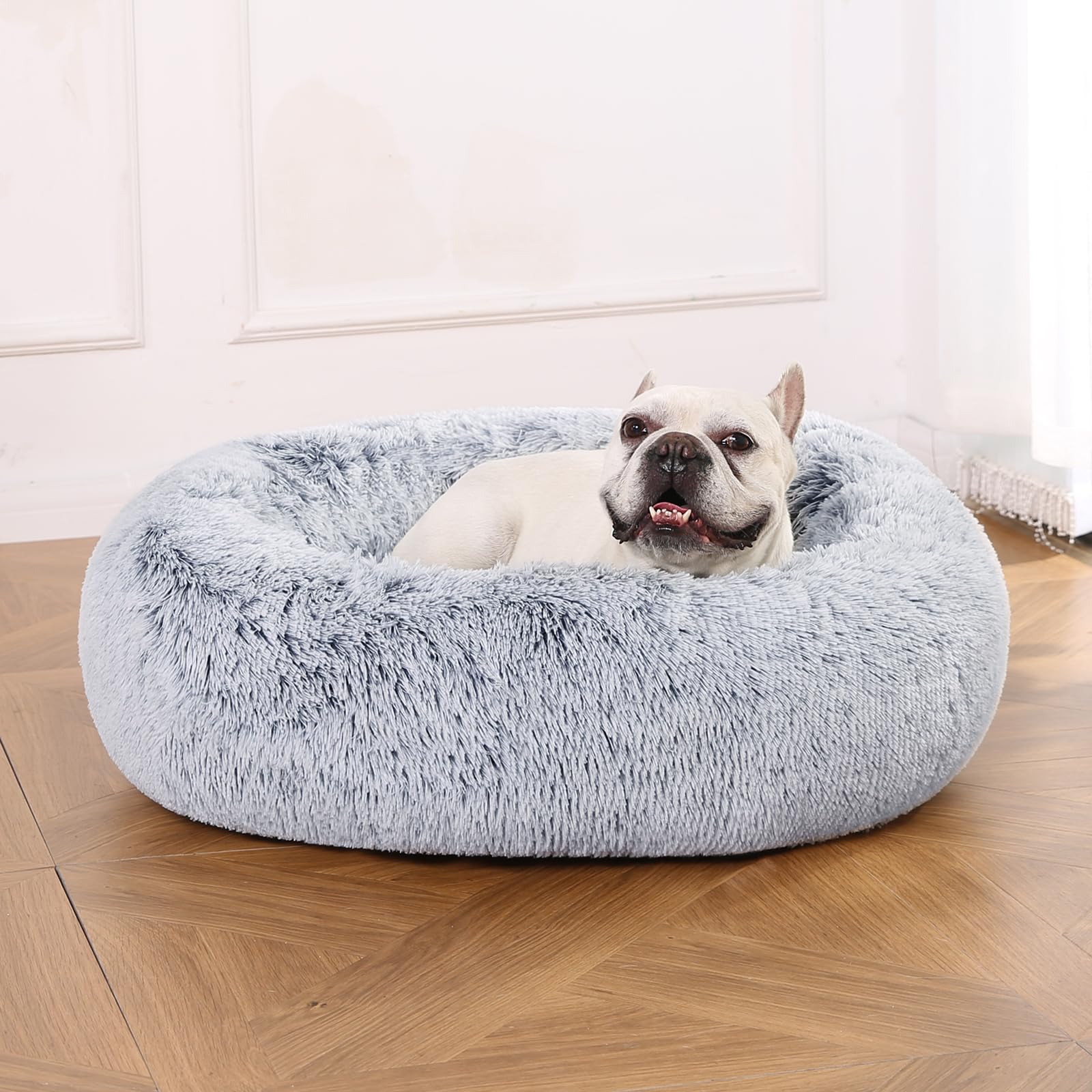 Amazon Basics Morbido Letto per animali per Cane, Lavabile in lavatrice, 76 cm, grigio
