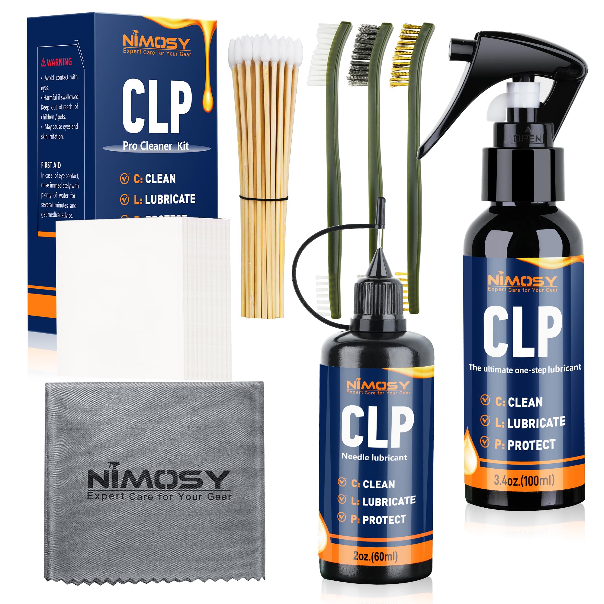CLP Gun Cleaning Oil Kit-Includes 3.4oz Gun Oil 2oz Needle Lubricant, Gun Brushes Reusabl…
