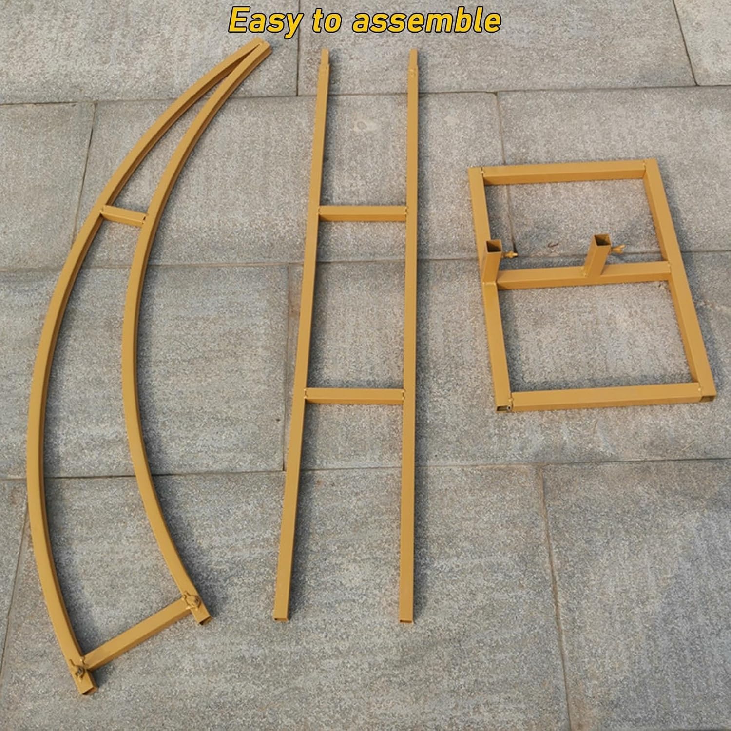 Hochzeitsbogen aus Metall, gebogene Oberseite, Hintergrundständer mit rechteckiger Basis, für Zeremonie, Geburtstag, Jahrestag, Gold, 1,5 m + 1,8 m, 2 Stück