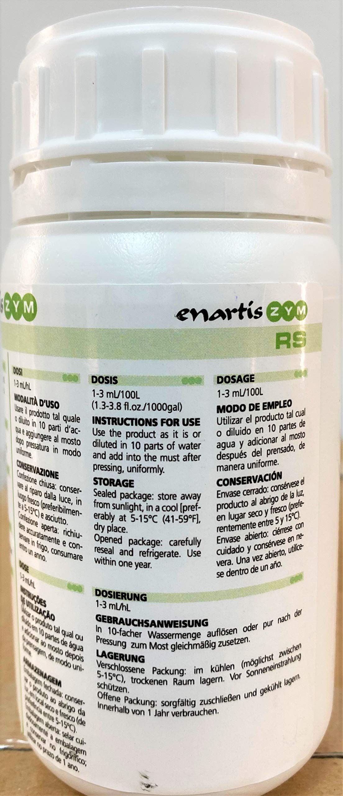 Enzima pectolitica para vino blanco. Extracción, Clarificación y desfangado de mostos 250ml (uva blanca)