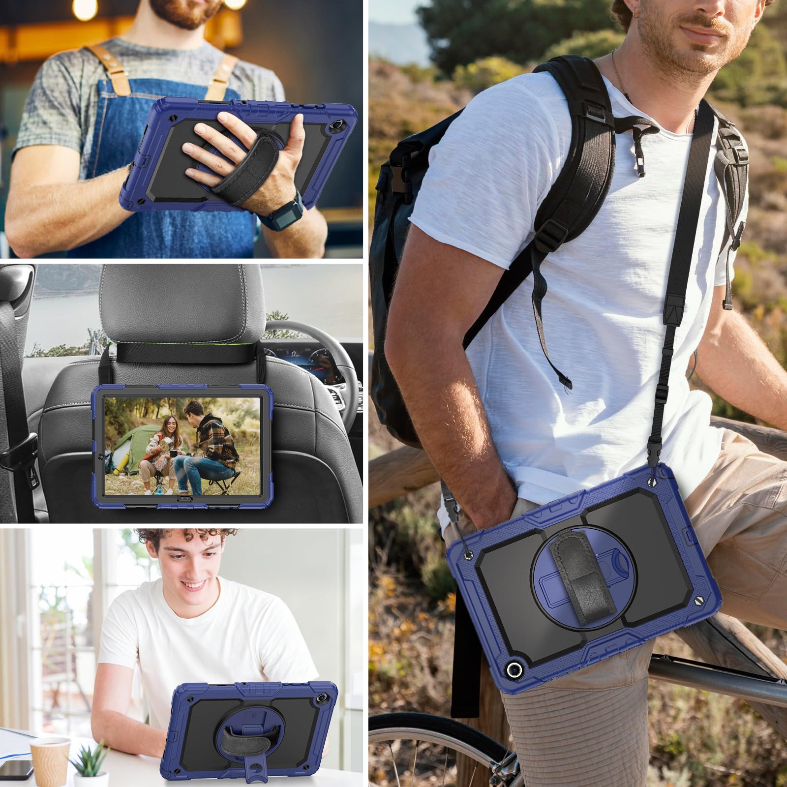HXCASEAC Custodia per Samsung Galaxy Tab A9+/A11+ Plus da 11 pollici, protettiva con pellicola proteggi schermo/cinghia/portapenne, robusta antiurto per tablet Samsung A9+ A11 Plus SM-X230 SM-X236