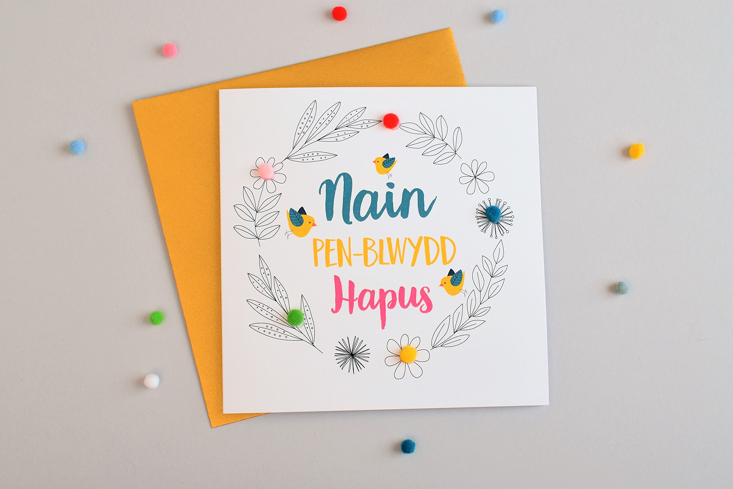 Stitched Puffin Penblwydd Hapus Greetings Card – Gower Gallery - View #5
