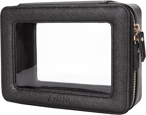 Beauty Case Trasparente 2 Pezzi - Trousse Da Viaggio In PVC Con Manico, Impermeabili, Dimensioni Diverse - 3