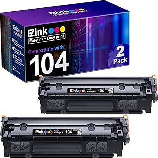 E-Z Ink (TM 104 CRG-104 Compatible Toner Cartridge Replacement for Canon 104 FX-10 FX-9 to use with FAXPHONE L90 L120 ImageClass D420 D480 MF4350d MF4150 MF4270 MF4370 MF4690 Printer (Black, 2 Pack)