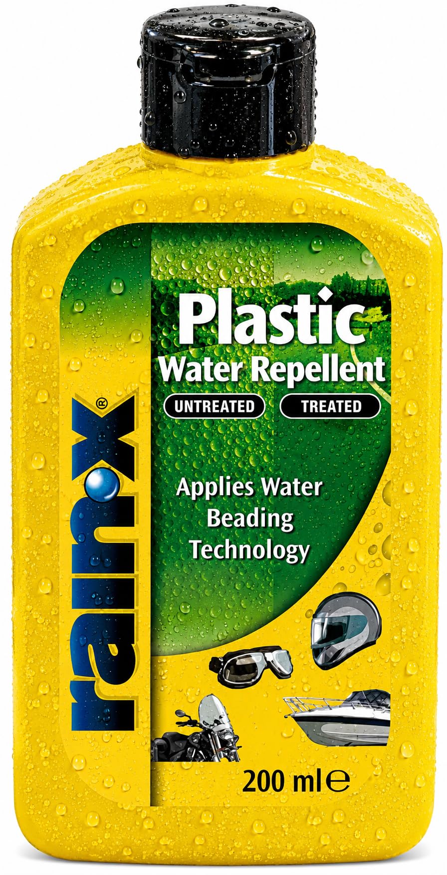 Rain-X Plastic Water Repellent - Hydrophobic Coating For Plastics - 200ml