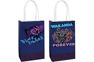 Amscan Black Panther Party Bags: Wakanda Forever Celebrations
