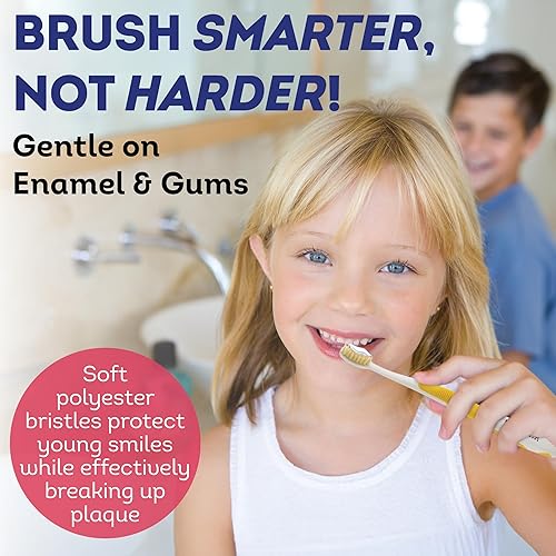 Miniatura 3 de MOUTHWATCHERS Dr Plotkas - Cepillo de dientes extra suave para niños, cepillo de dientes manual con hilo dental, cepillo de dientes ultra limpio,