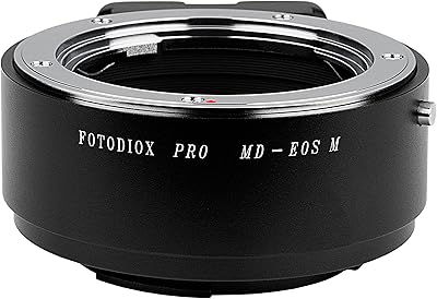 Fotodiox Lens Mount Adapter - Minolta MD, MC, SR Rokkor 35mm SLR Lens to Canon EOS M (EF-m Mount) Camera Bodies; fits EOS M, M2 Digital Mirrorless Camera