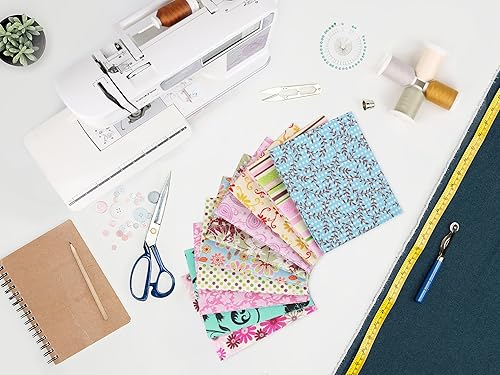 Miniatura 5 de Craftido -25 opciones paquetes de tela de acolchado 100% algodón, 10 cuartos gruesos de 18 x 21 pulgadas, peso mediano de 5.2 onzas, para