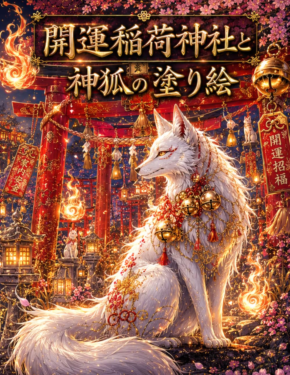 開運稲荷神社と神狐の塗り絵: 開運・願望成就・厄除けをテーマにした神秘の稲荷神社と守護狐たちの幻想和風アート 大人の塗り絵 癒しとリラックスの時間やストレス解消にもおすすめ (幸運を引き寄せる神秘ぬりえシリーズ)