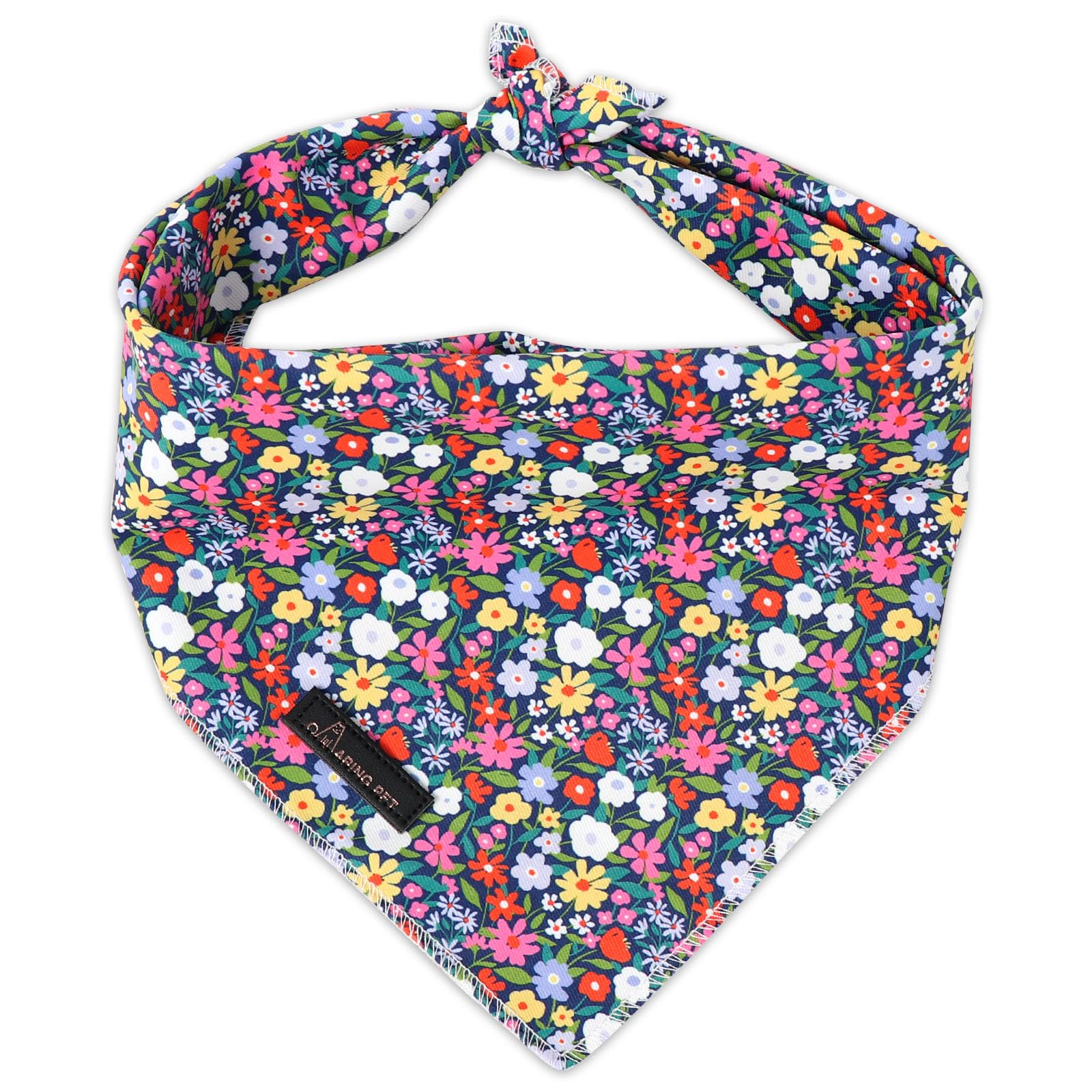 ARING PET Floral Dog Bandana, Spring Summer Colorful Flower Girl Pet Bandana Scarf Triangle Bibs for Puppy Small Medium Large Dogs-S
