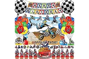 112-Piece Dirt Bike Party Decorations Set