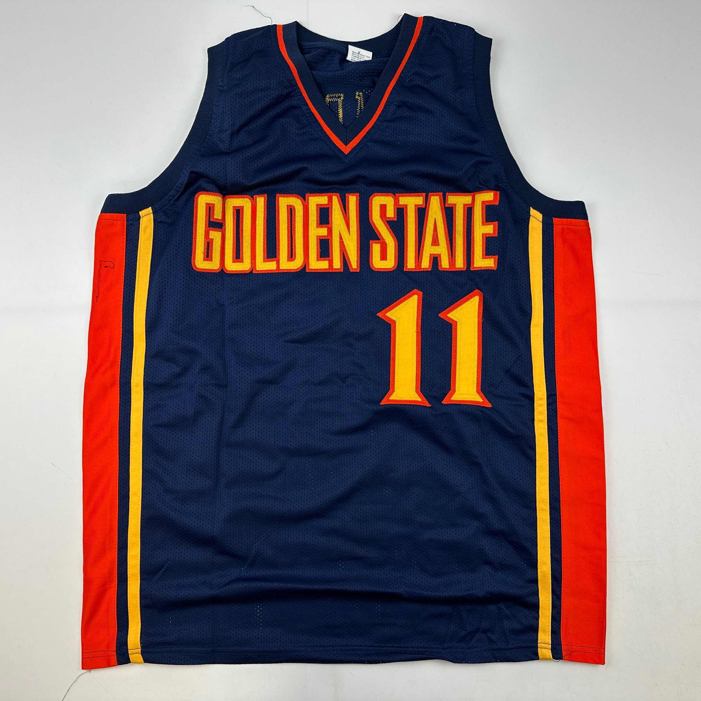 Facsimile Autographed Klay Thompson Golden State Navy Blue