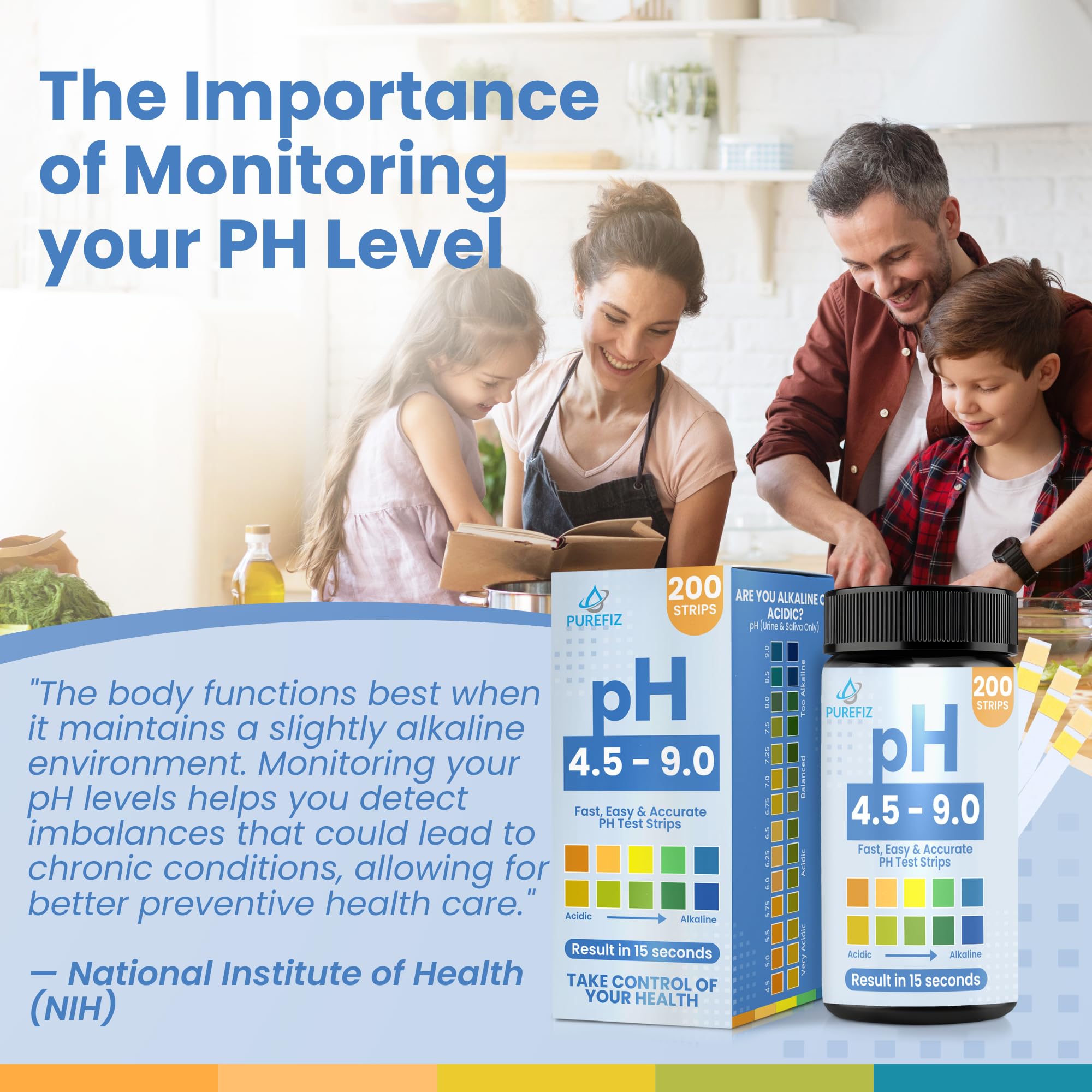 Tiras de prueba de pH para orina y saliva: 200 tiras fáciles de usar para una prueba rápida y precisa del pH en casa, obtén resultados claros de equilibrio ácido-alcalino en segundos, perfecto para