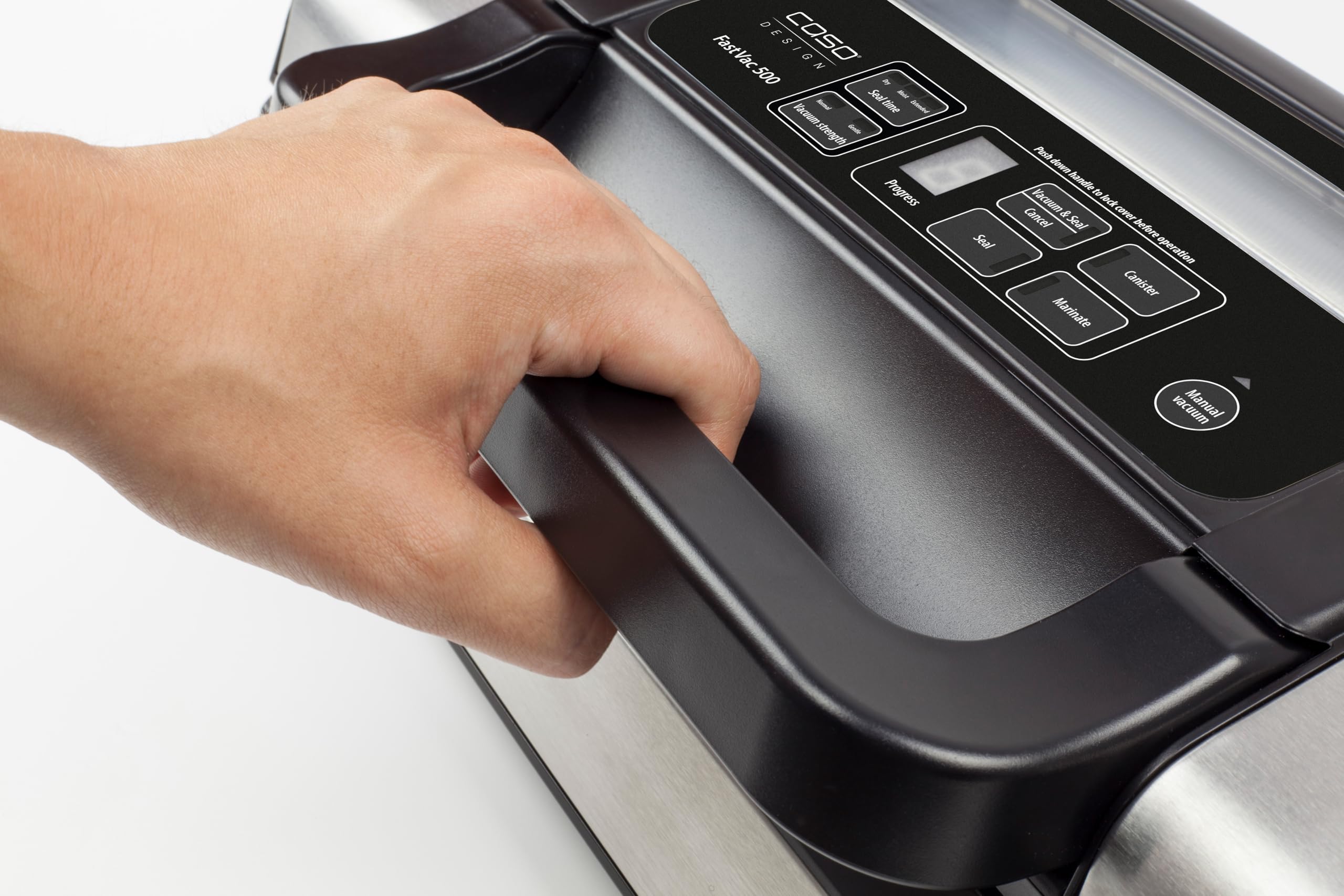 CASO FastVac 500 Gewerbevakuumierer 20 L/min doppelte Kolbenpumpe doppelte Schweißnaht