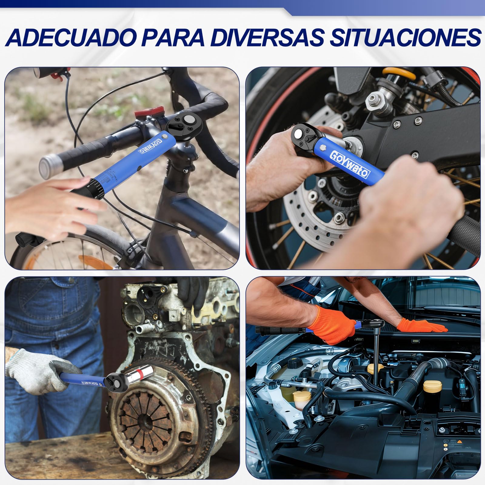 35-Piezas Kit de Llaves Dinamométricas, 3-230N·m Juego de Llaves Dinamométricas con 1/4" 3/8" 1/2" Llaves, ±3% Precisión, Doble Escala, 32 CR-Vorios, para Coche Bicicleta Moto Camione Tuercas