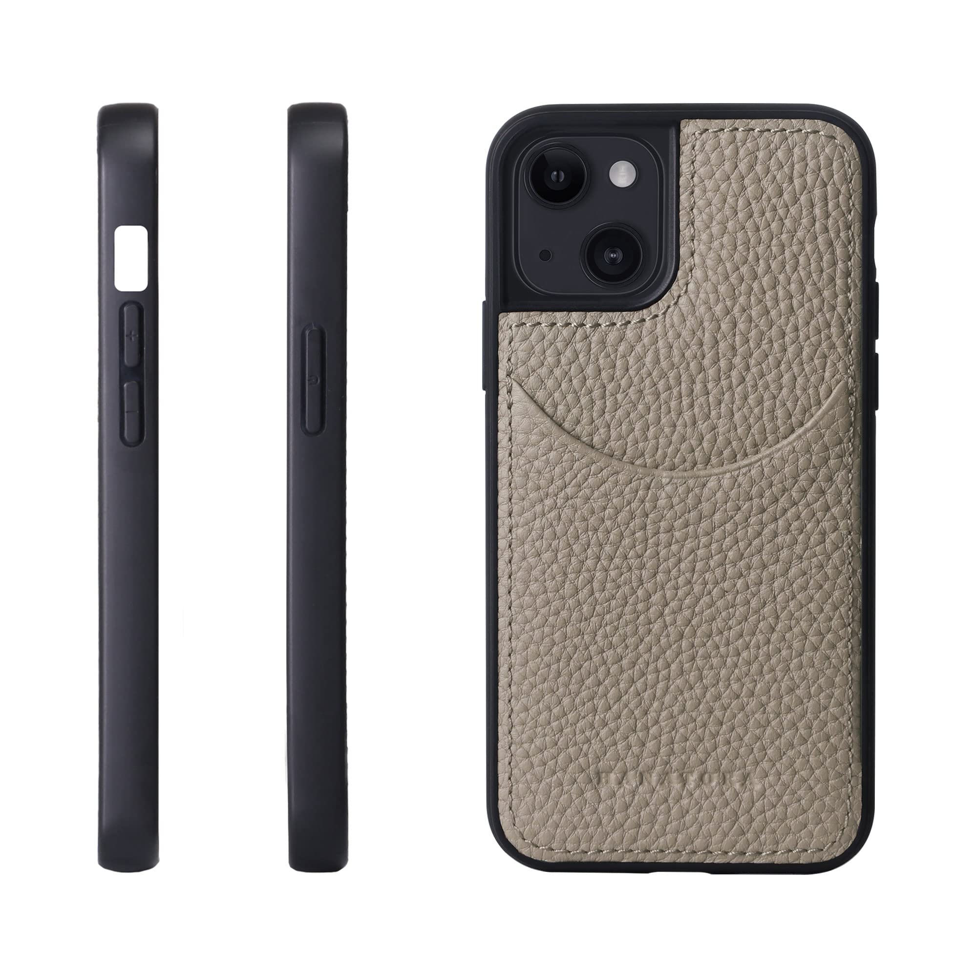 【色:グレージュ_サイズ:iPhone13】HANATORA iPhone13 Amazon.co.jp: HANATORA iPhone13 ケース 手帳型 本革