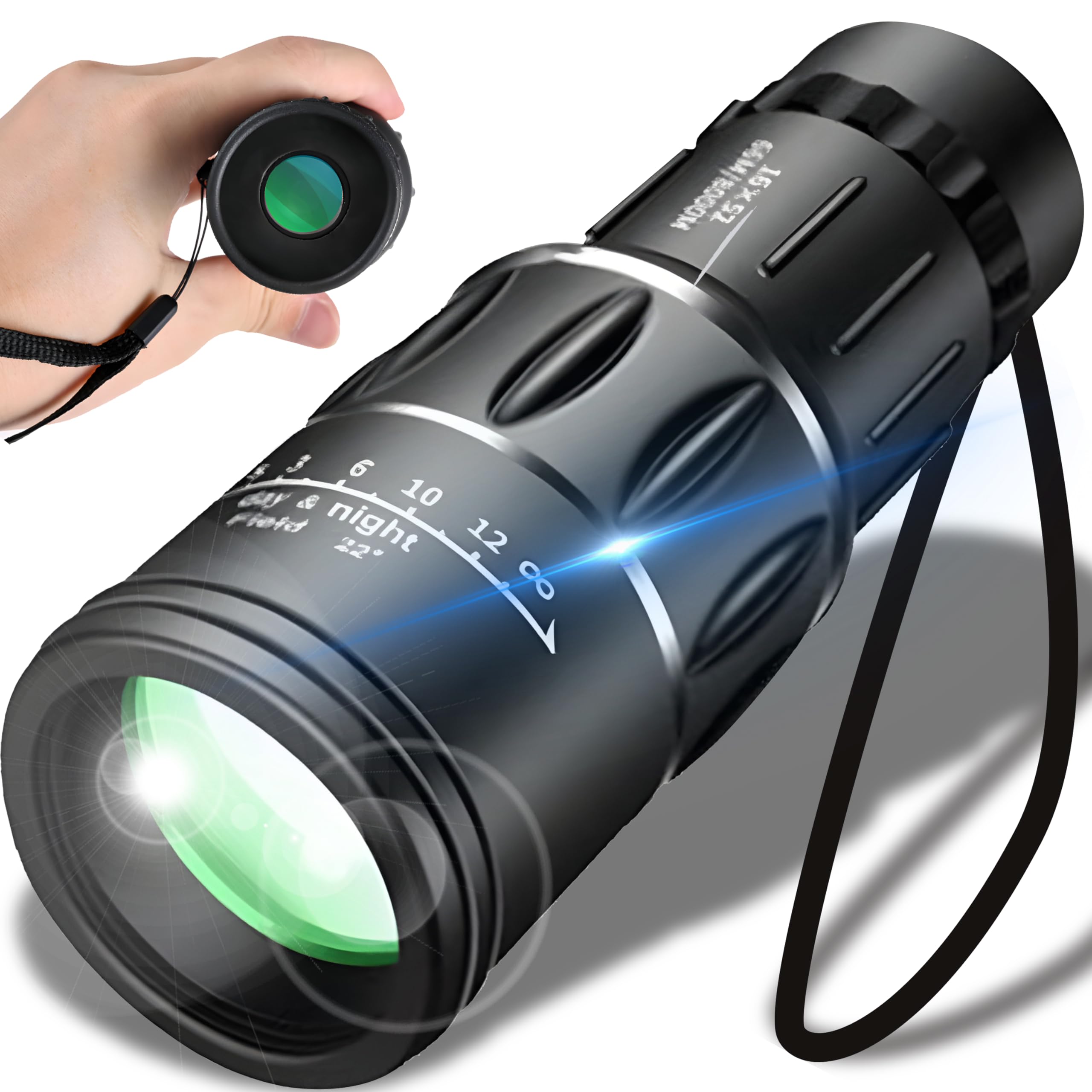 Retoo Monocolo 16x52 Professionale Con Lenti BAK-4 | Telescopio Portatile Per Natura E Viaggi - 4