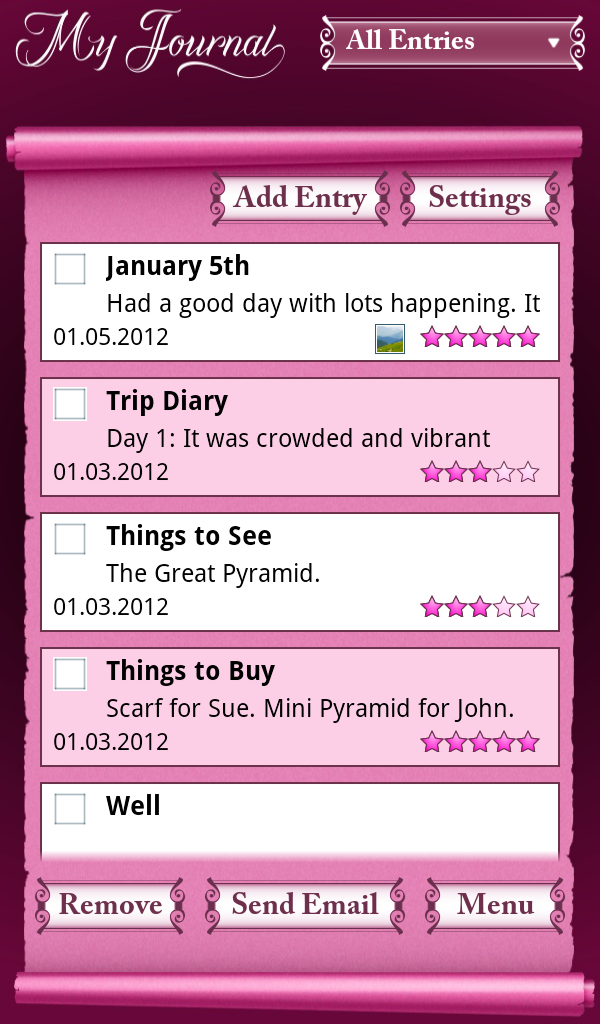 Journal (Kindle Tablet Edition) - App on Amazon Appstore