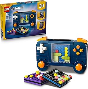 LEGO Creator 3in1 Retro Gaming Console – Transforms into an Arcade Machine or Computer w/Keyboard & Mouse – Gamer Gift Ide…