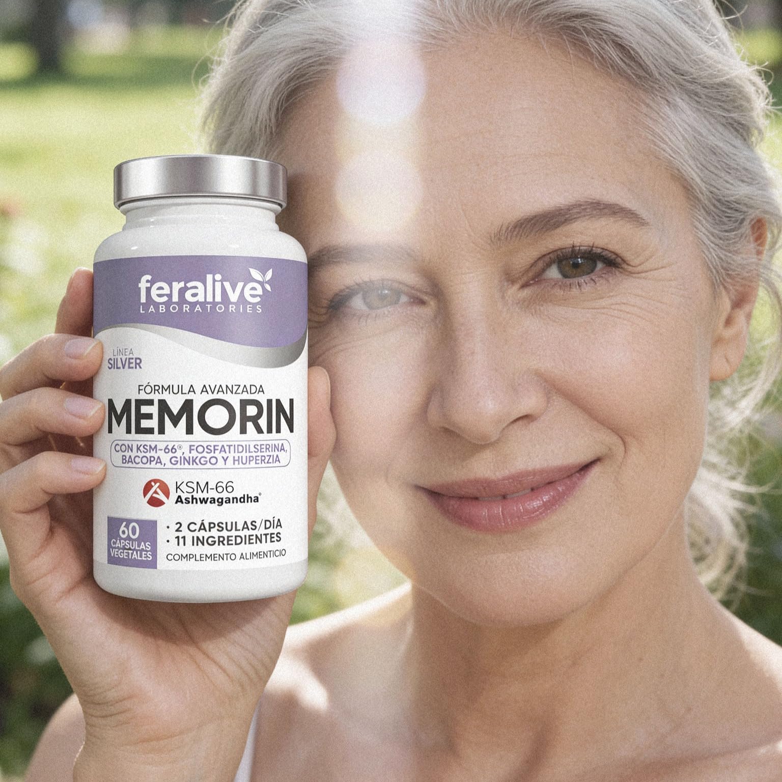 Memorin 60 Cápsulas – Fórmula con KSM-66® Ashwagandha, Bacopa, Ginkgo, Fosfatidilserina – Suplemento para Memoria, Concentración y Rendimiento Cognitivo