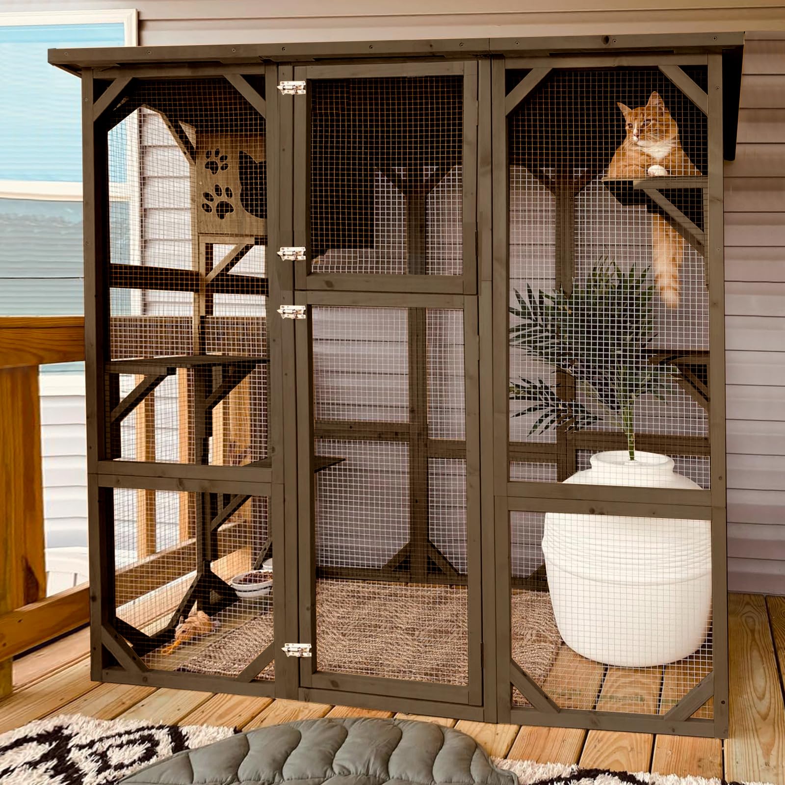 Grepatio Wooden Catio Enclosure