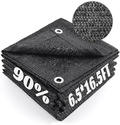 Miniatura 40 de Cool Area 55% Tela de Sombra Solar con Malla, Lona con Ojales para Cubierta de Plantas 2x5m, Toldo para Patio, Jardín, Pérgola, Invernadero, Negro