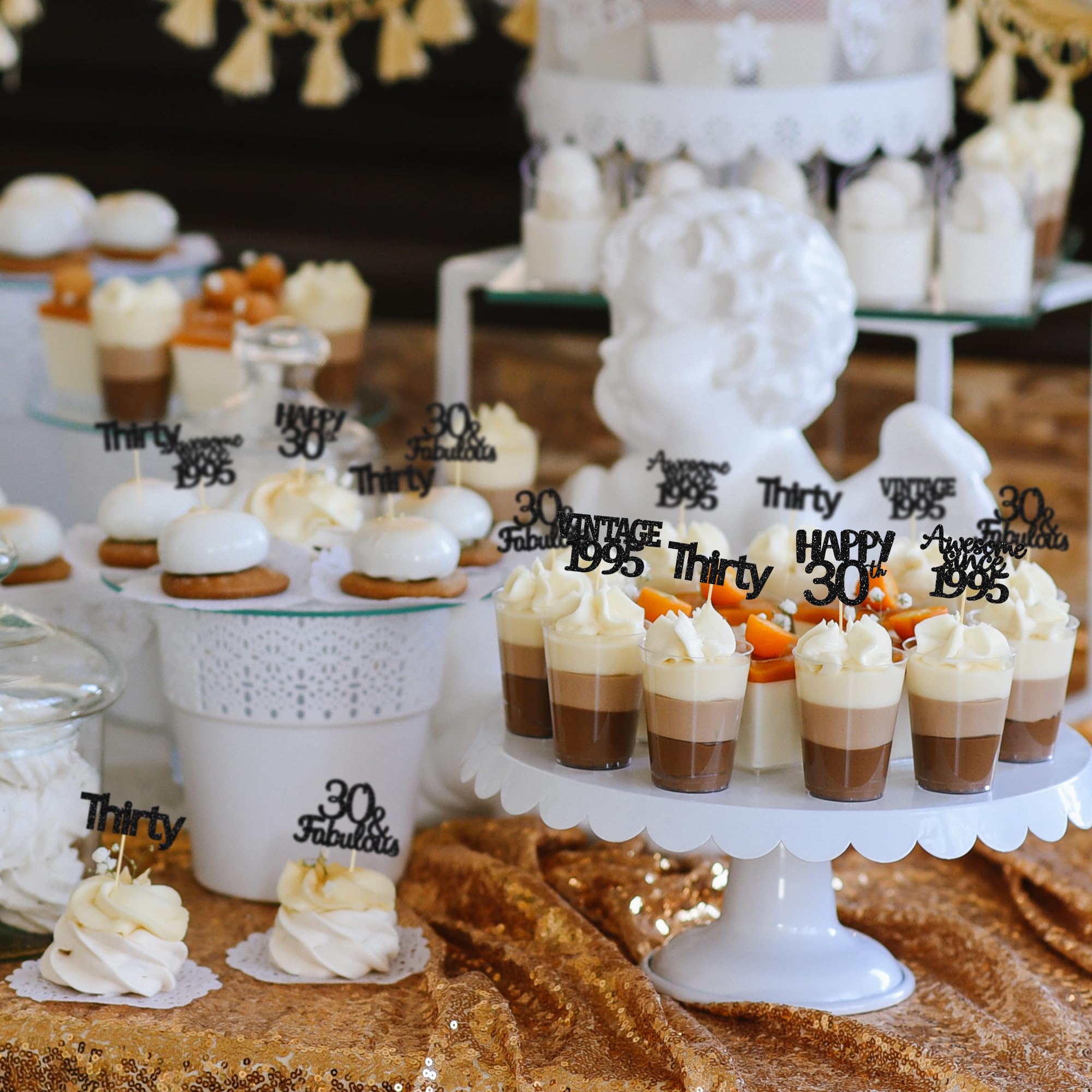 Gyufise Lot De 30 Décorations Pour Cupcakes Vintage 1932 Cheers To 90 Fabulous Eighty Cupcake Picks 90e Anniversaire De Mariage Fête D' Anniversaire De Mariage Noir