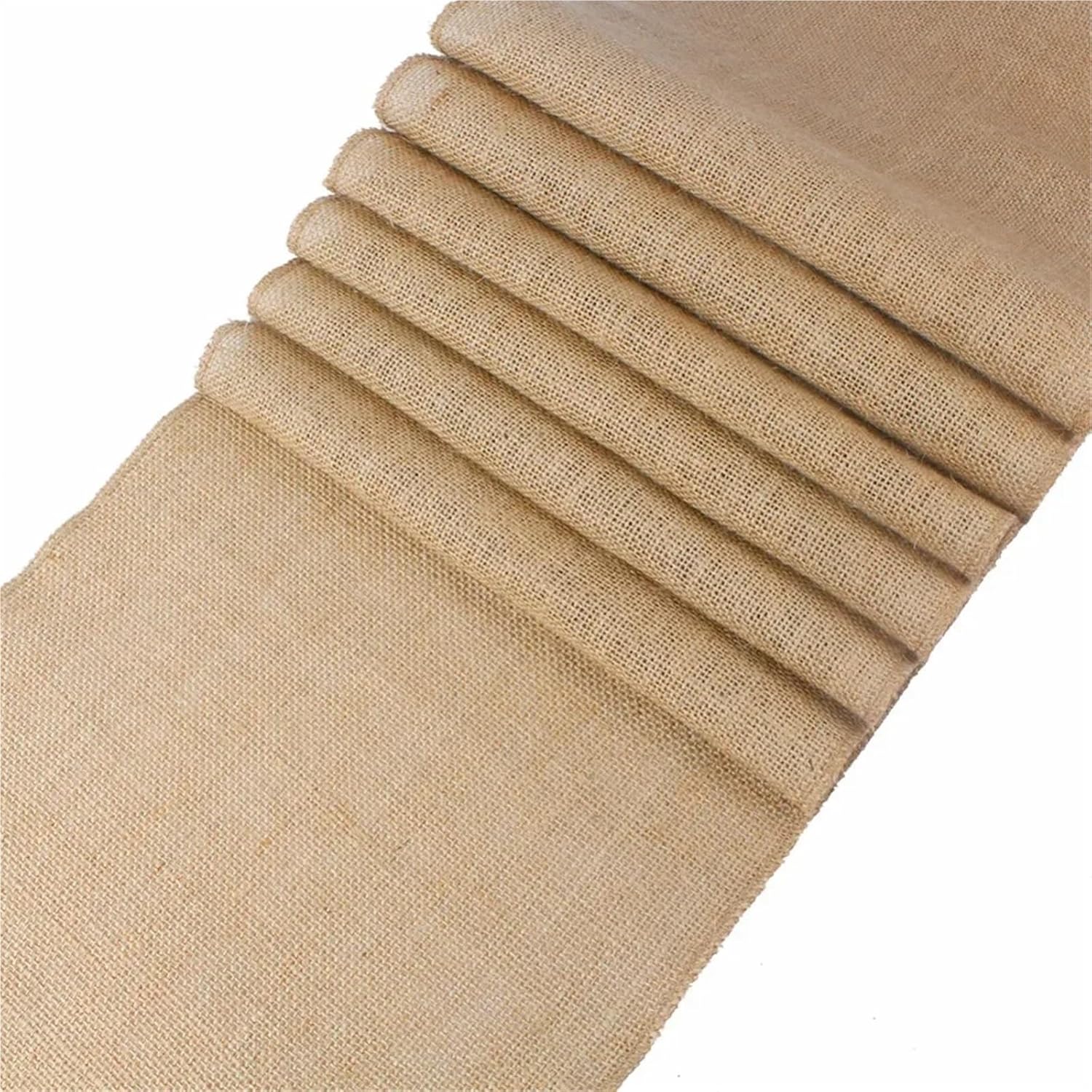 Burlap Table Runners 30cm Width Jute Linen Vintage Natural Table Runner Burlap Rustic Khaki Party Country Wedding Decoration Home Party(30x120cm)
