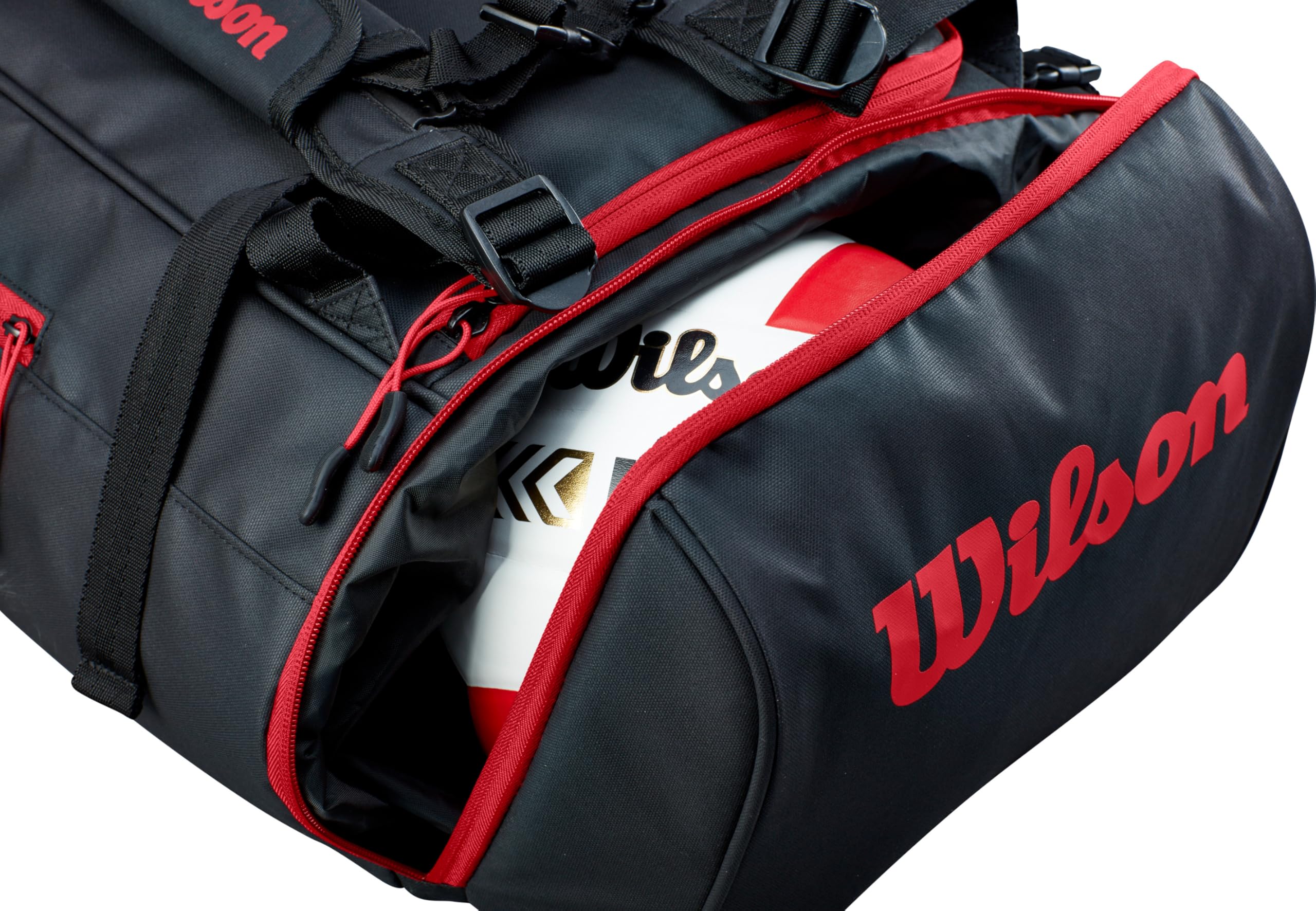 Amazon | Wilson ダッフルバッグ ブラック/レッド | Wilson(ウイルソン