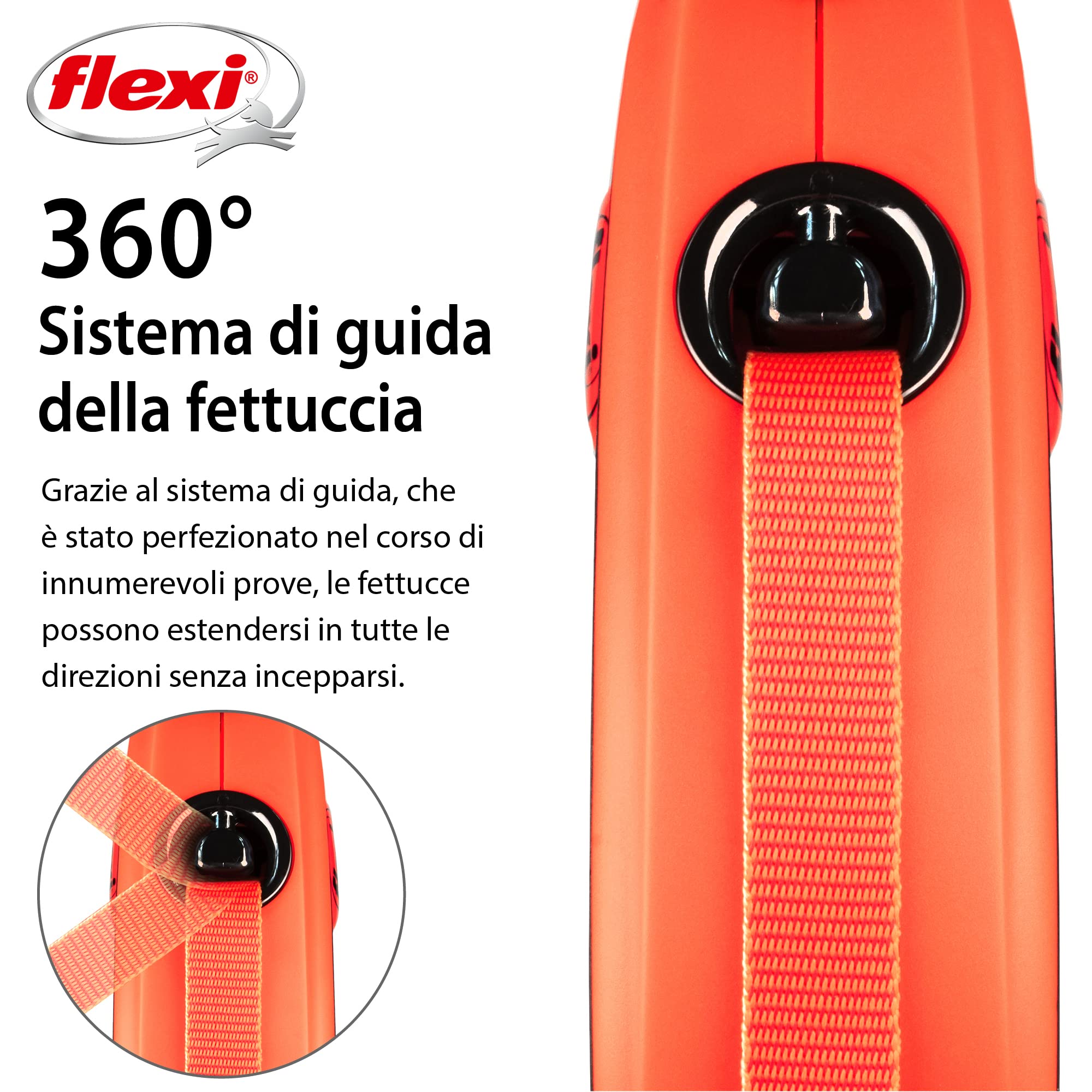 Guinzaglio Flexi Xtreme S, 5 m, cinghia, fino a 2 kg