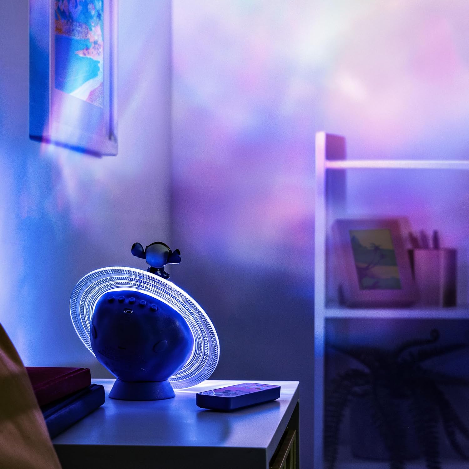 Paladone Lilo & Stitch Galaxy Projection Light, Officially Licensed Disney USB Rechargeable Colour Changing LED Lamp with Remote for Kids & Adults, Bedroom Décor