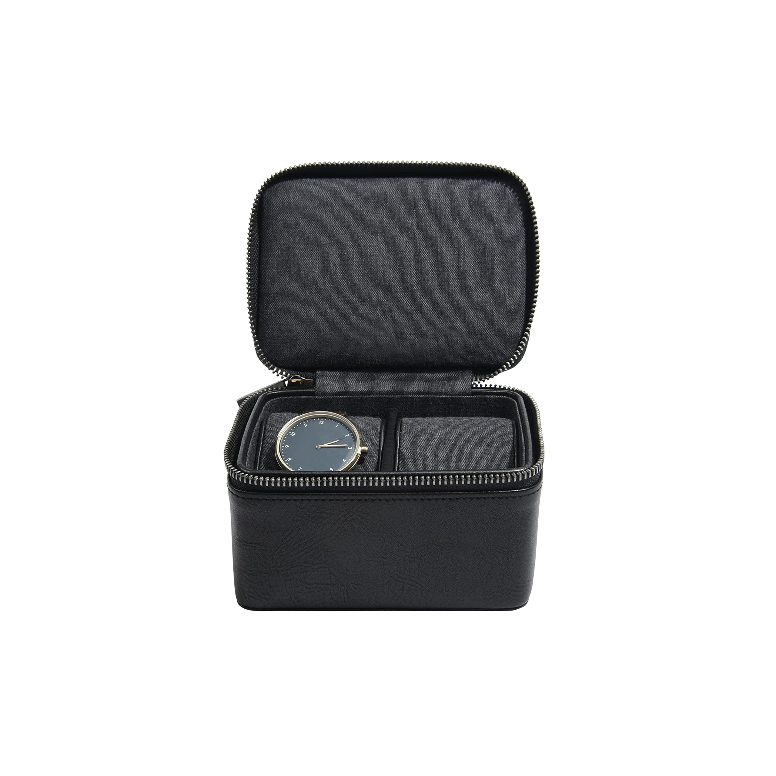 Stackers Black Double Zipped Watch Box