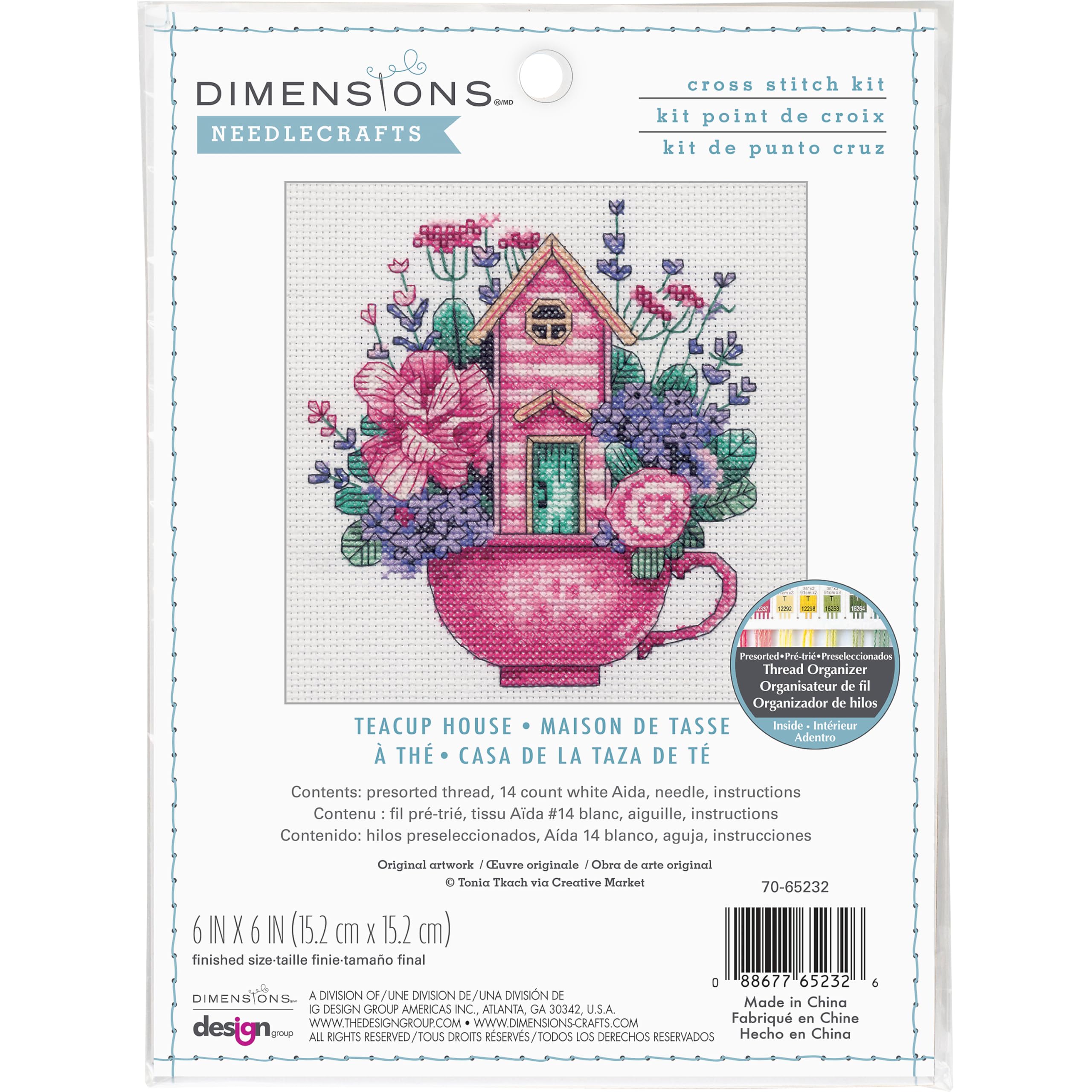 Dimensions Teacup House Counted Cross Stitch Kit