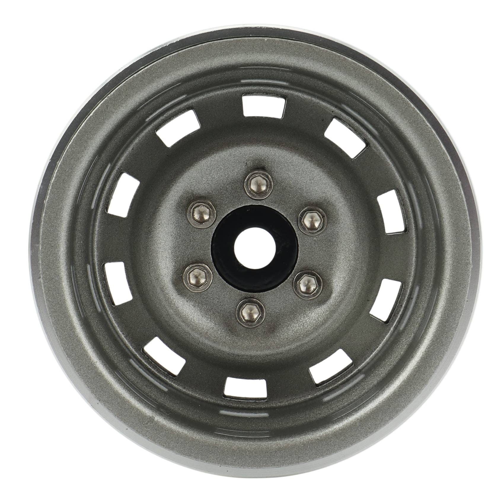 4 STÜCKE 1,9 Metall Beadlock Radnabenfelge für 1/10 RC Crawler Car Titanium