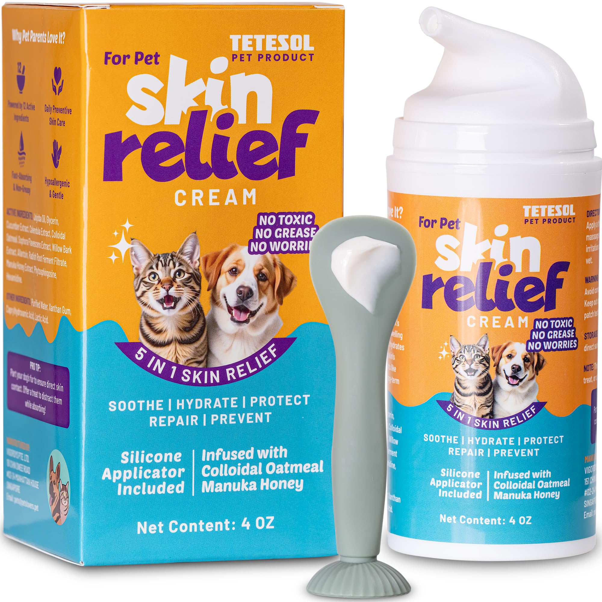 5% Off Dog Itchy Skin Relief Cream with Colloidal Oatmeal