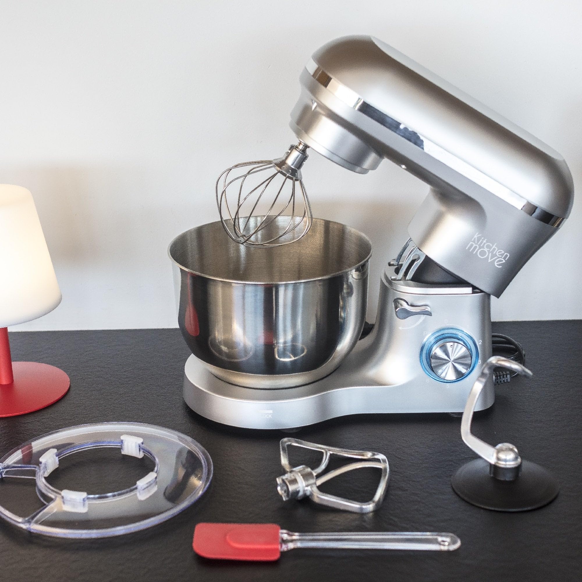 Robot Pâtissier Briebe 1800W – Bol 5L Inox, 6 Vitesses, Multifonction