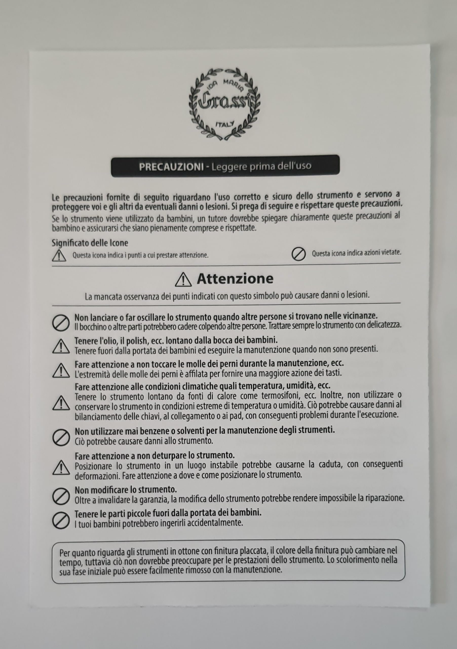GRASSI SCHOOL Flauto Traverso con MI snodato PRODOTTO CONTROLLATO E MESSO A PUNTO