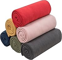 Vista 28 de Manta de Forro Polar a Granel, Mantas de Vellón de Color Sólido Ligeras Cálidas Suaves Acogedoras Aptas para Mascotas para Hogar Cama Sofá Sillón