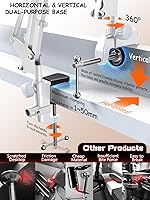 Vista 4 de Soporte plegable para tableta, soporte para tableta ajustable para cama, soporte universal flexible para tableta con rotación de 360 grados