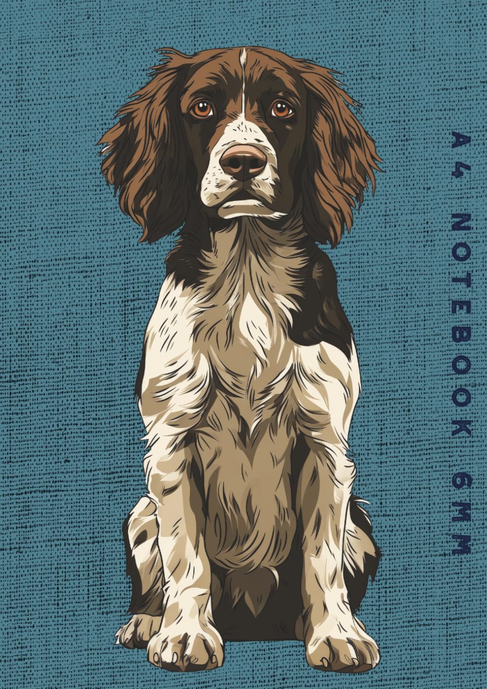 A4 Notebook 6mm: English Springer Spaniel Dog Lined Exercise Book