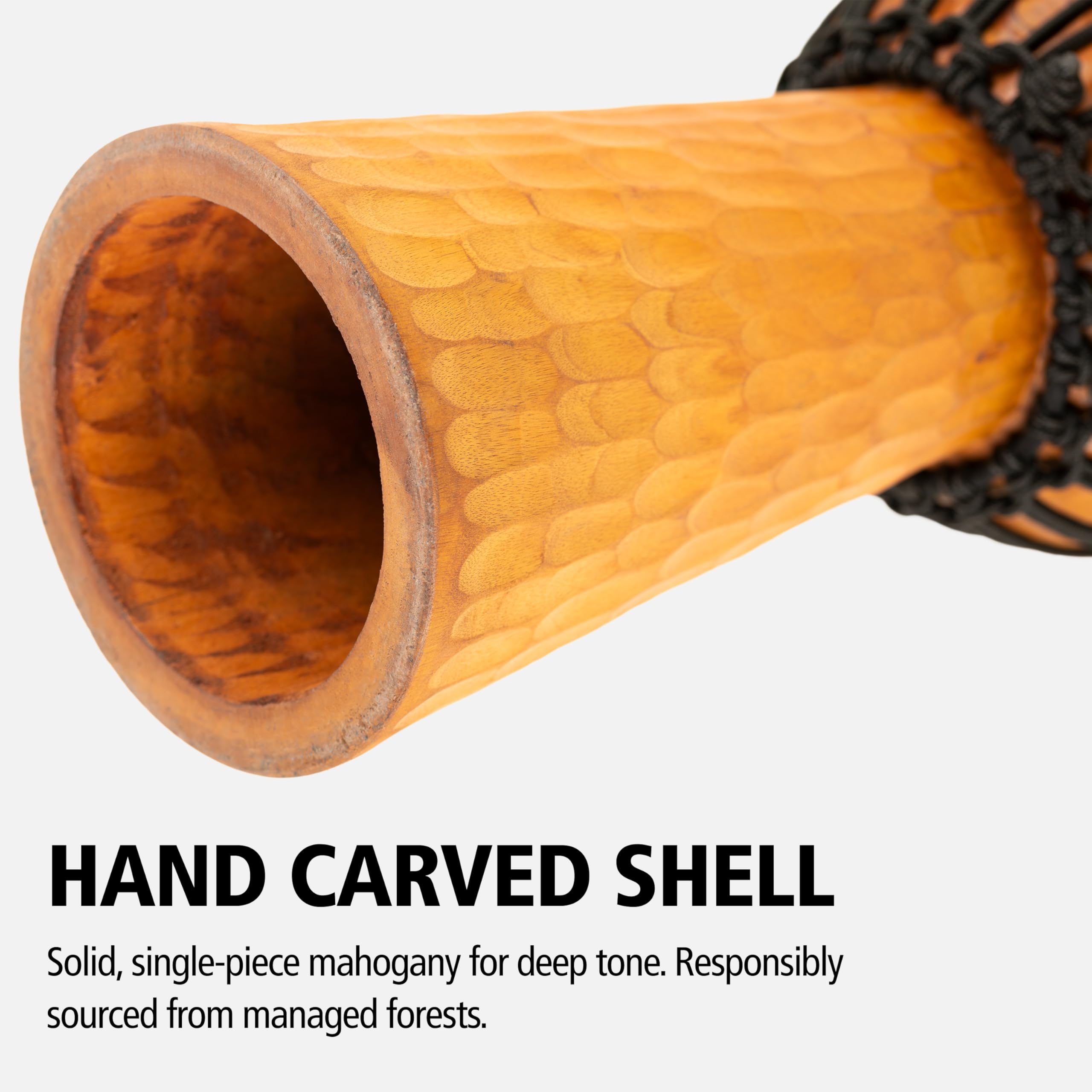 Meinl Percussion Djembe Nile À Cordes – Grande Percussion à Main – Avec Peau de Chèvre – Diamètre 12 pouces – Acajou, Naturel (HDJ4-L)